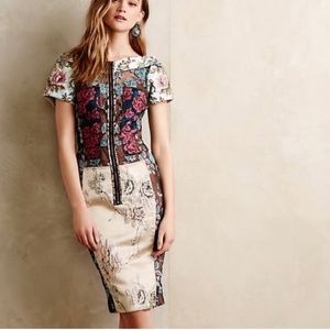 Anthropologie Byron Lars Beguile Pieced Brocade Dress